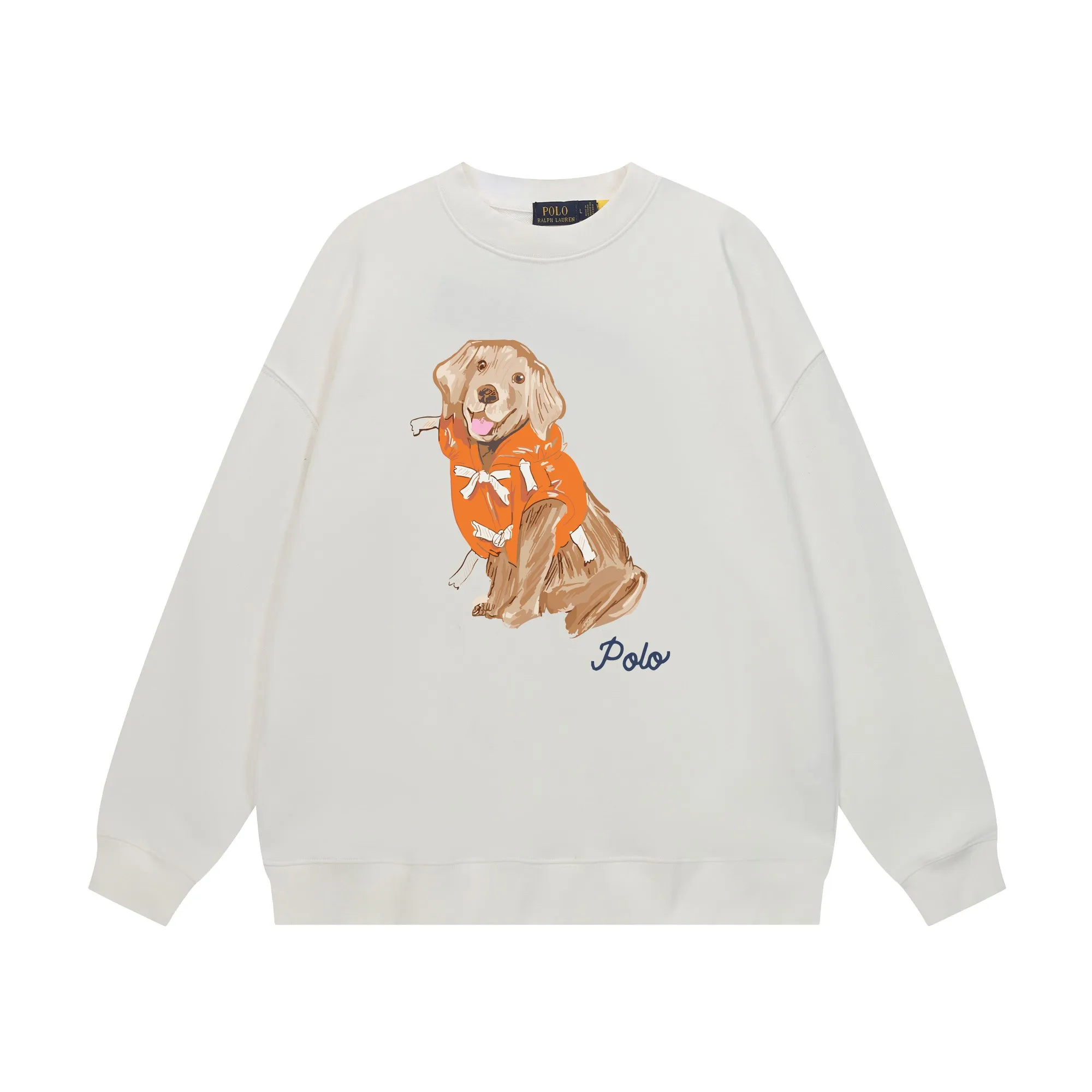 P200 Long-term stock] RalphLauren/Ralph Lauren 2025 autumn and winter new bear letter print 420g heavy large terry sweatshirt Ralph Lauren's age-reducing item, the coat fabric is made of 85% cotton ➕15% polyester, which not only retains the softness, comfort and breathability of cotton, but also adds the wear resistance and wrinkle resistance of polyester fiber, making the clothes more durable and easy to care for. Even in slightly cooler weather, you won't feel stuffy when wearing it. This kind of fabric has a natural crisp feel and is not easy to pill or deform. The bear on the chest is printed with English letters. It is full of color, full of three-dimensionality, and lifelike, adding a bit of liveliness and interest to the whole sweatshirt. There is no pressure to dress, regardless of age or gender. Complete accessories! Color: black, white, navy blue, light floral gray Size: M-L-XL-XXL